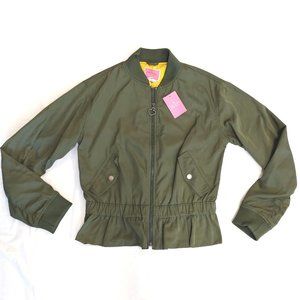 NWT Kate Spade Twill Flounce Bomber Jacket size XS